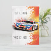 Invitation Anniversaire de Racecar (Debout devant)