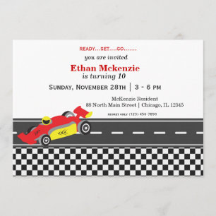 Invitation Anniversaire de Racecar