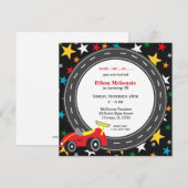 Invitation Anniversaire de Racecar (Devant / Derrière)