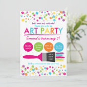 Invitation Anniversaire de Rainbow Art Party (Debout devant)