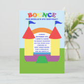 Invitation Anniversaire de Rainbow Bounce Boundge House (Debout devant)