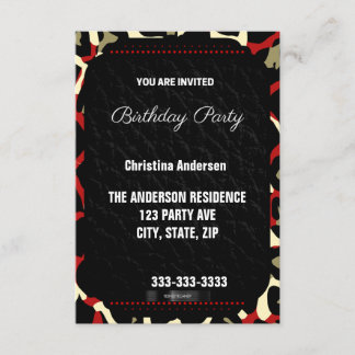 Invitation Anniversaire de Red Cheetah