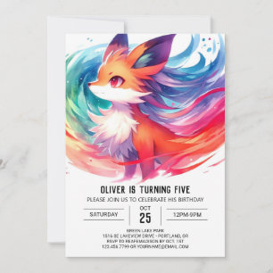 Invitation Anniversaire de Renard Enchanted