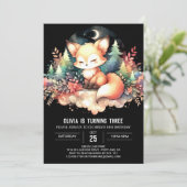Invitation Anniversaire de Renard Imprimable (Debout devant)