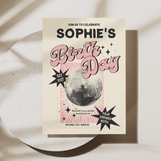 Invitation Anniversaire de Retro Disco