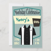 Invitation Anniversaire de Retro Hipster Bowling Rockabilly (Devant)