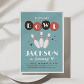 Invitation Anniversaire de Retro Vintage Bowling
