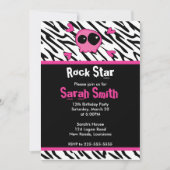 Invitation Anniversaire de Rock Star (Devant)