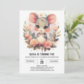 Invitation Anniversaire de Rodent Chic Mouse (Debout devant)