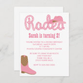 Invitation Anniversaire de Rodeo (Devant / Derrière)