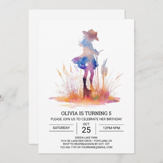 Invitation Anniversaire de Rodéo Moderne (Devant / Derrière)