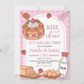 Invitation Anniversaire de rose Rise and Shine Pancake (Devant)
