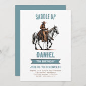 Invitation Anniversaire de Saddup Cowboy (Devant / Derrière)