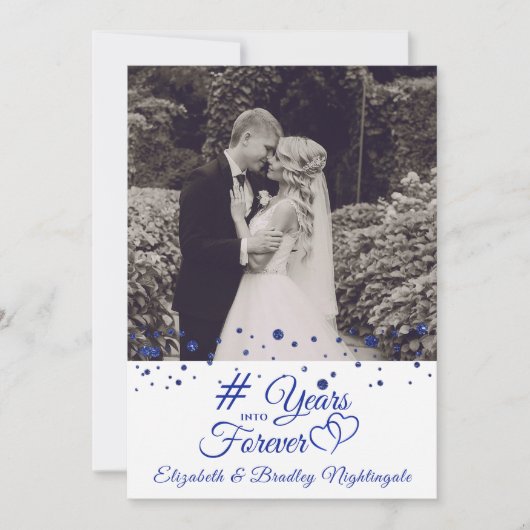 Invitation Anniversaire de saphir DES ANNÉES DANS L'ÉTERNITÉ  (Devant)