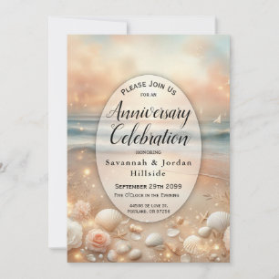 Invitation Anniversaire de Seaside Sparkle et Sunset Dreams