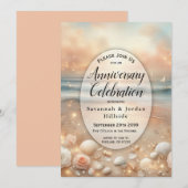 Invitation Anniversaire de Seaside Sparkle et Sunset Dreams (Devant / Derrière)