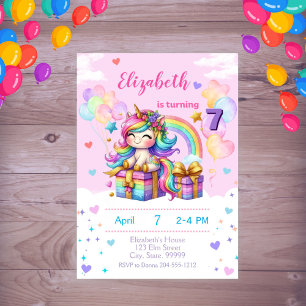 Invitation Anniversaire de Shimmer personnalisée