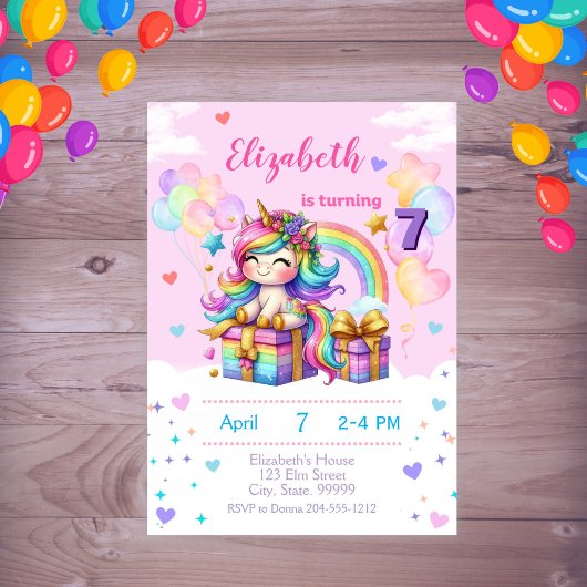 Invitation Anniversaire de Shimmer personnalisée