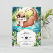 Invitation Anniversaire de Simple Lake Otter (Debout devant)