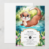 Invitation Anniversaire de Simple Lake Otter (Devant / Derrière)