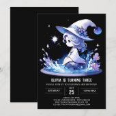 Invitation Anniversaire de Simple Magicien Enchanté (Devant / Derrière)