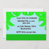 Invitation Anniversaire de singe (Dos)
