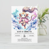 Invitation Anniversaire de singe gravé (Debout devant)