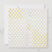 Invitation Anniversaire de sirène pourpre et or sous la mer (Dos)