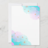 Invitation Anniversaire de sirène turquoise sous la fête de l (Dos)