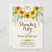 Invitation Anniversaire de Sleepover de Boho de soirée (Devant)