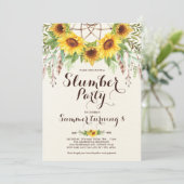 Invitation Anniversaire de Sleepover de Boho de soirée (Debout devant)