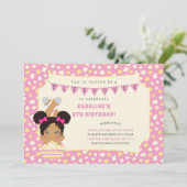 Invitation Anniversaire de Slepov, fille afro-américaine (Debout devant)