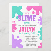 Invitation Anniversaire de Slime (Devant / Derrière)