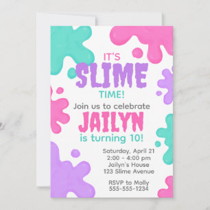 Invitation Anniversaire de Slime