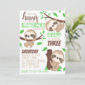 Invitation Anniversaire de Sloth (Debout devant)