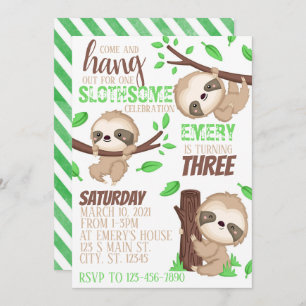 Invitation Anniversaire de Sloth 