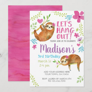 Invitation Anniversaire de Sloth