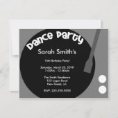 Invitation Anniversaire de soirée dansante (Devant)