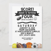 Invitation Anniversaire de sports (Devant)