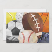 Invitation Anniversaire de sports (Dos)