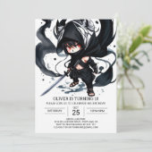 Invitation Anniversaire de Stealthy Ninja Sword (Debout devant)
