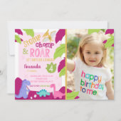 Invitation Anniversaire de Stomp, Chomp et Dinosau (Devant)