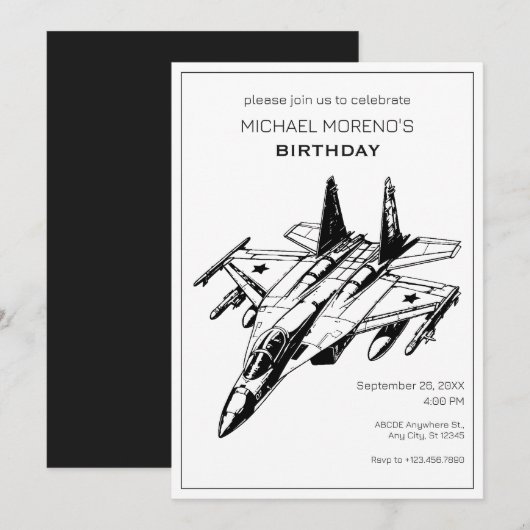 Invitation Anniversaire de Sukhoi Aircraft (Devant / Derrière)