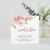 Invitation anniversaire de sweet sixteen (Debout devant)