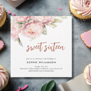 Invitation anniversaire de sweet sixteen