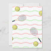 Invitation Anniversaire de Tennis (Dos)
