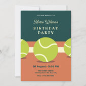 Invitation Anniversaire de tennis (Devant)