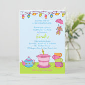 Invitation Anniversaire de thé (Debout devant)