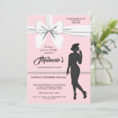 Invitation Anniversaire de Tiffany rose pâle (Debout devant)