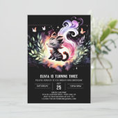 Invitation Anniversaire de Tigre Minimaliste Boho (Debout devant)